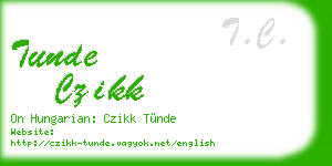 tunde czikk business card
